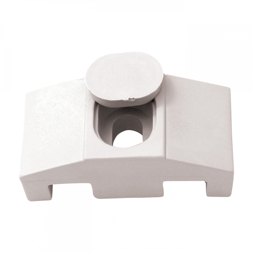 Clamp PVC for anchoring panels PILOFOR SUPER to square posts, white