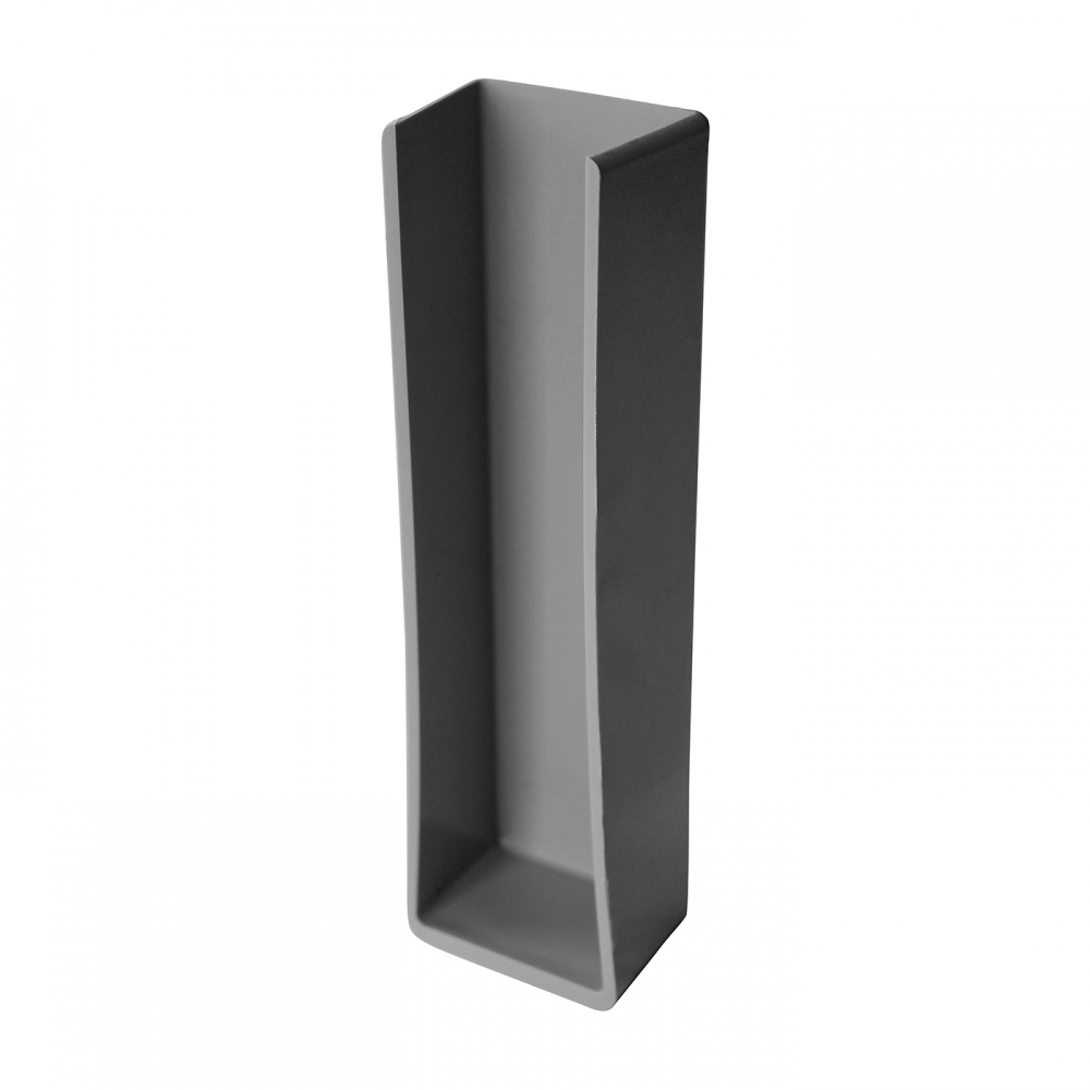 Stability holder PVC, end, 300mm, grey