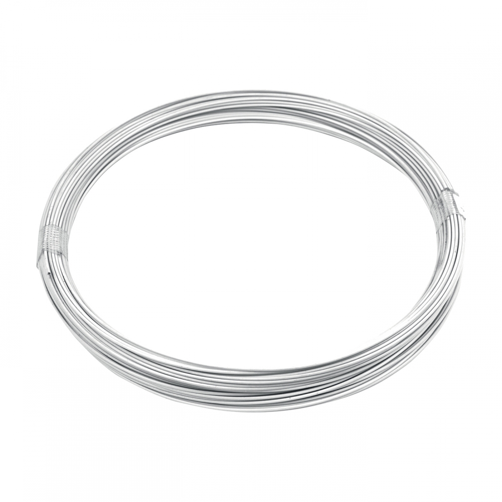 Bindedrähte 1,4 mm verzinkt und PVC-beschichtet, weiß - Länge 50m