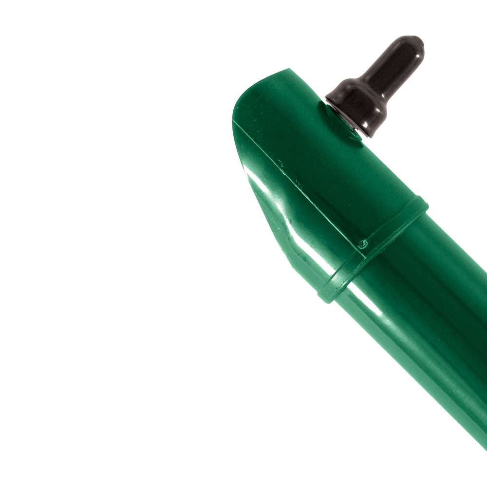 Round post support IDEAL galvanized + PVC 3500/48/1,5mm, green, including bonding material