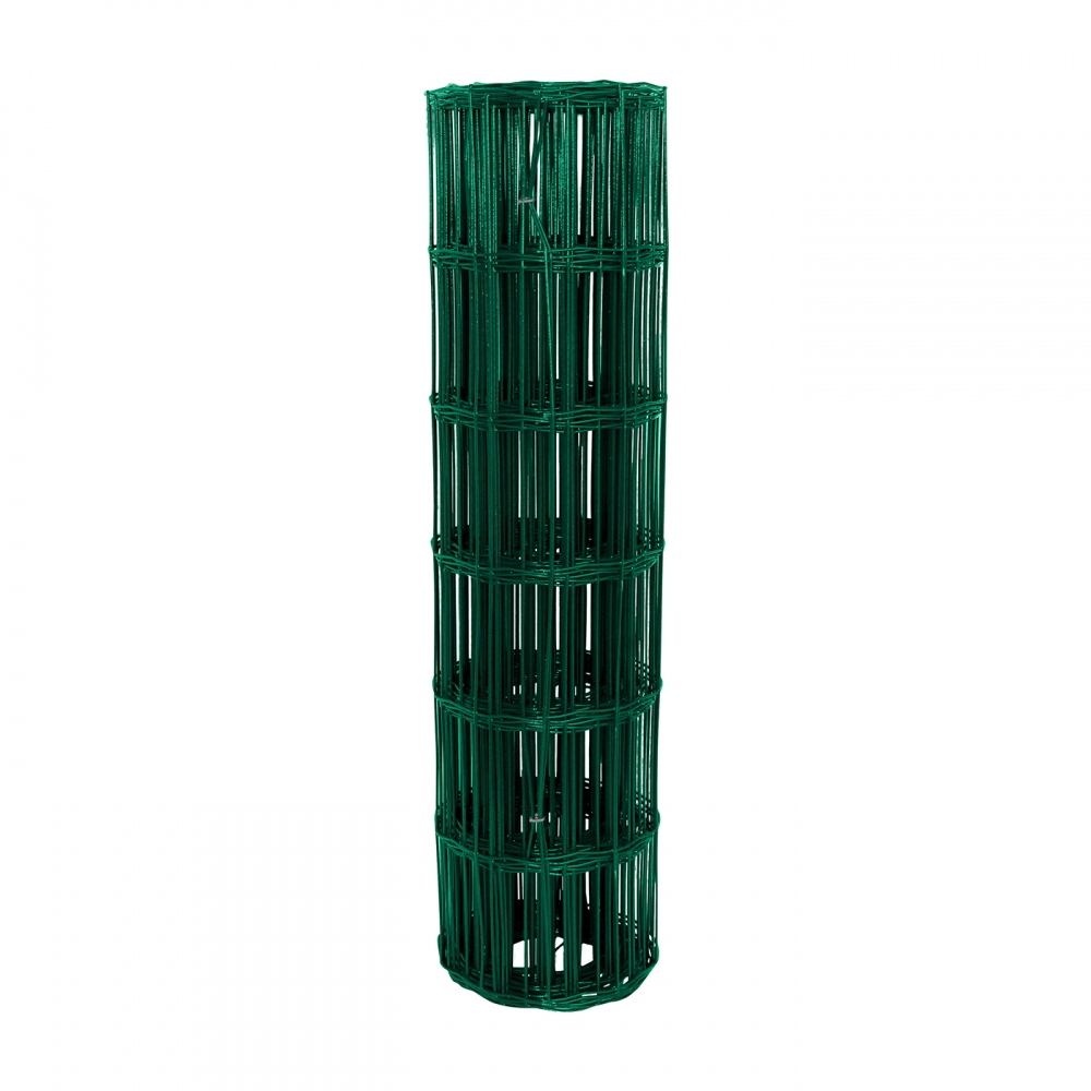 Welded wire mesh galvanized + PVC PILONET MIDDLE 600/50x100/10m - 2,2mm, green
